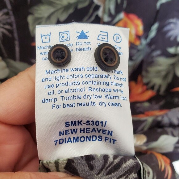 7 Diamonds Men's Short Sleeve Button Shirt Floral Classic Fit Sz 3XL Multicolor - Picture 9 of 16